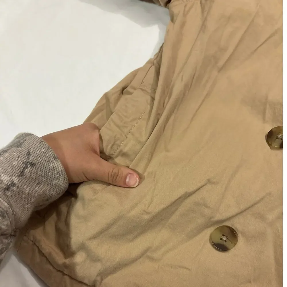 Pact Women’s Medium Boulevard Brushed Twill Double Breasted Light Jacket Cotton